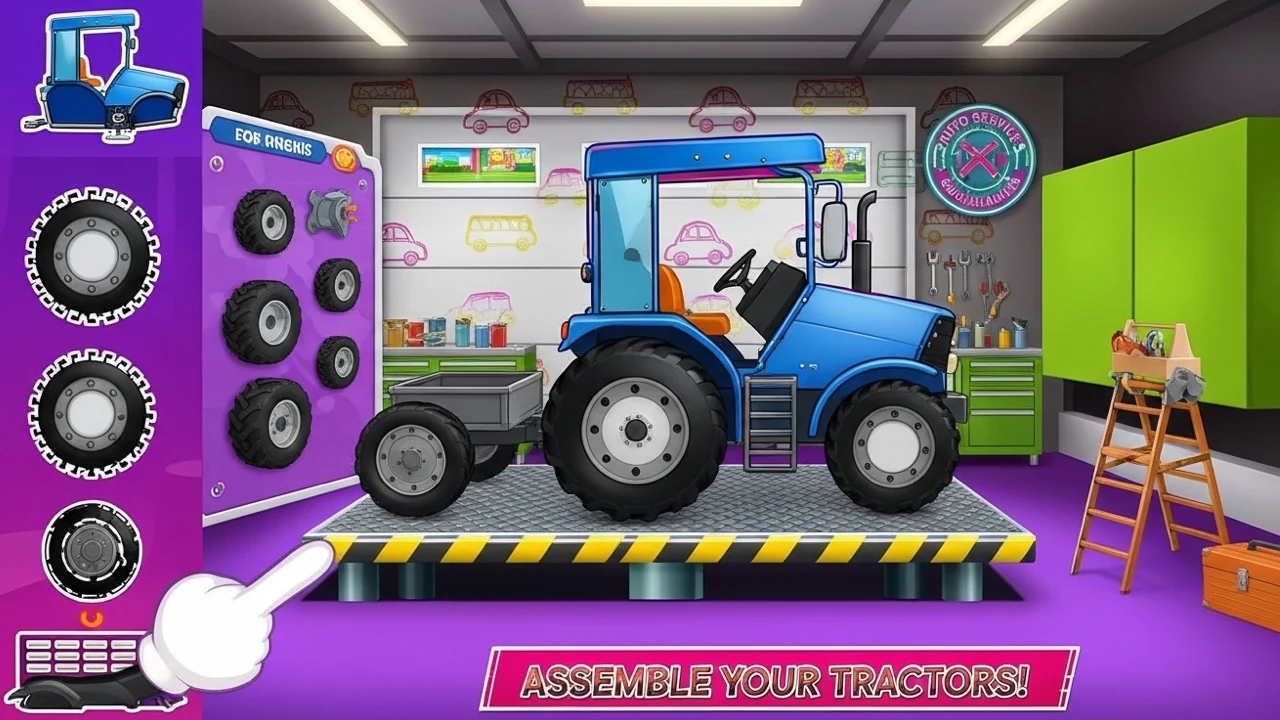 Kids Farm Tractors on Hills screenshot